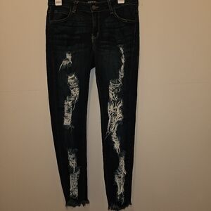 Fashion Nova jeans distressed